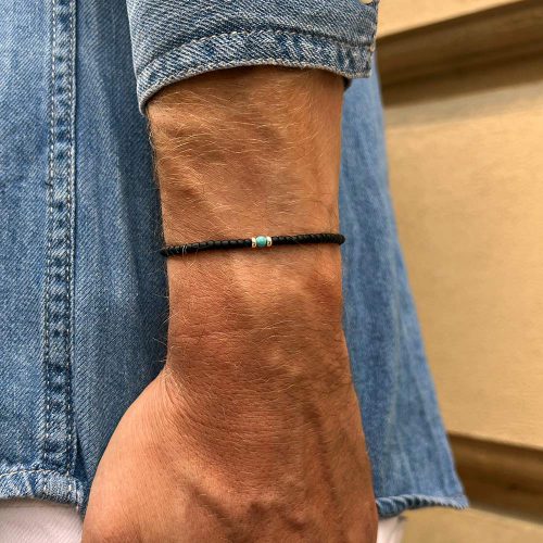 bransoletka niebieska z koralikami