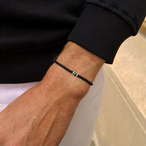 bransoletka z malachitem męska