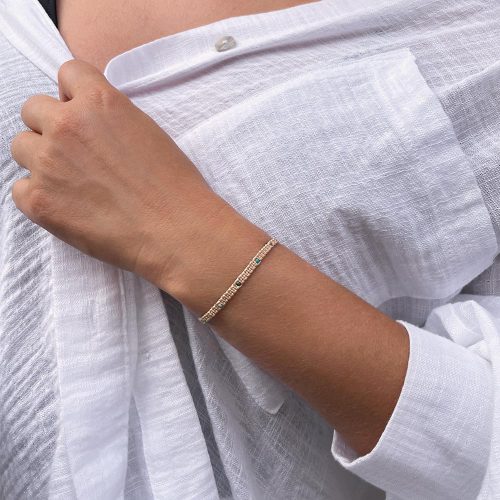 bransoletka z naturalnym turkusem