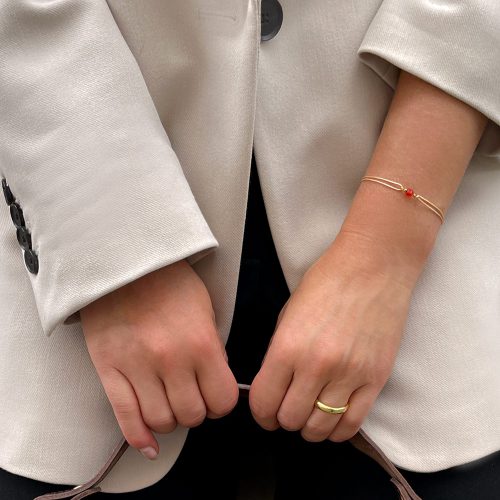 bransoletka damska agat ognisty