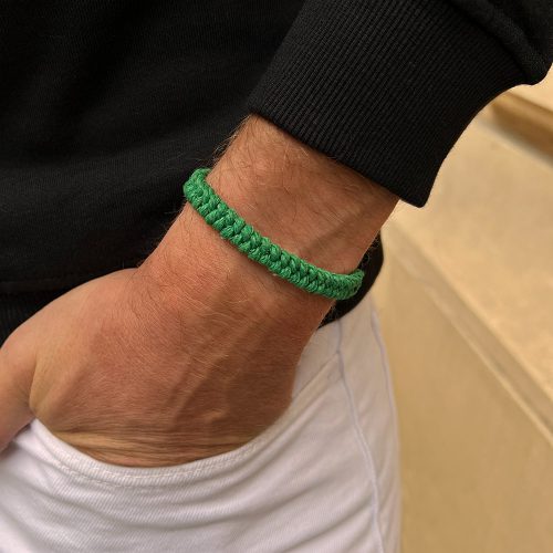 bransoletka sznurkowa zielona