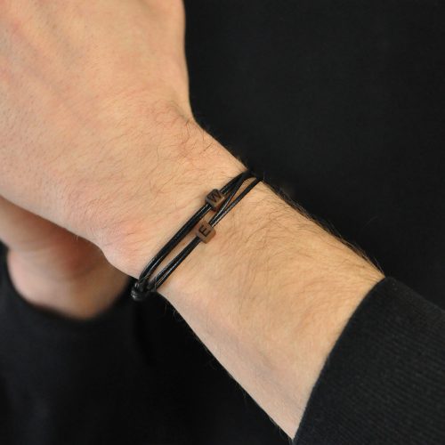 litera-drewniana-bransoletka-meska-podwojna