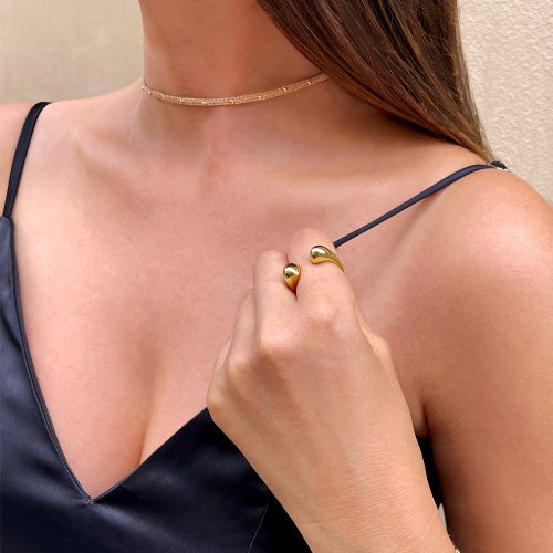 choker na szyję złoty