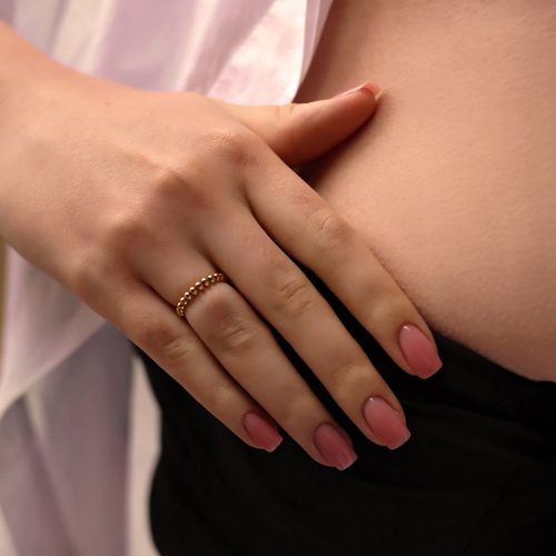 pierścionek pozłacany