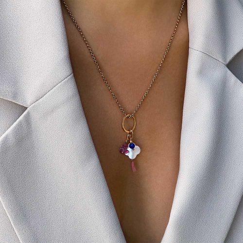 naszyjnik z turmalinem i lapis lazuli