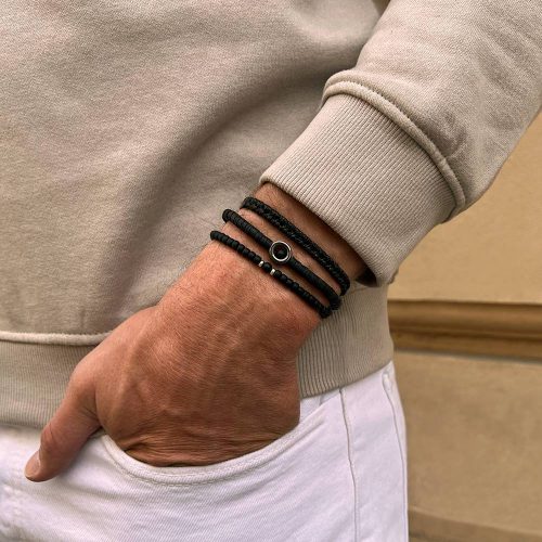 zestaw-trzech-bransoletek-meskich-czarnych-plantwear