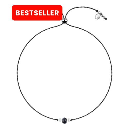 bransoletka z czarną perłą