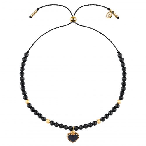 bransoletka z czarnym serduszkiem