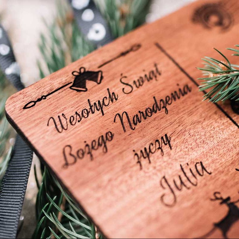 Drewniana_kartka_swięta_7 kartka na święta, kartka na boże narodzenie, prezent na święta