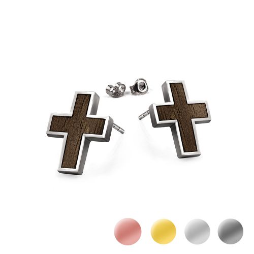 kolczyki sztyfty rod krzyżyk