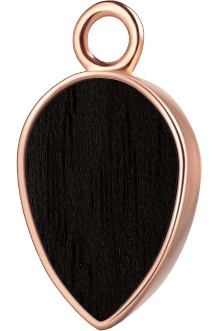 Łezka różowe złoto czarny klon