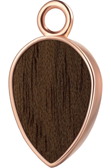 Łezka różowe złoto orzech