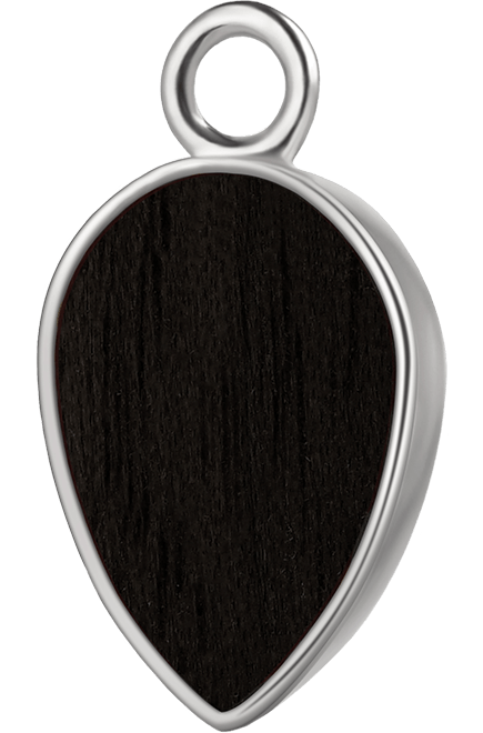 Łezka srebro czarny klon