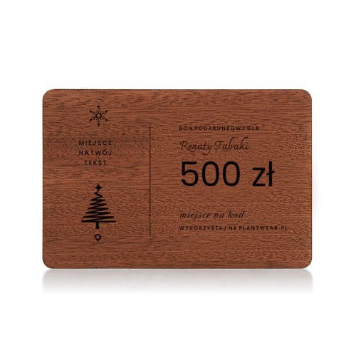 bon podarunkowy świąteczny pod choinkę