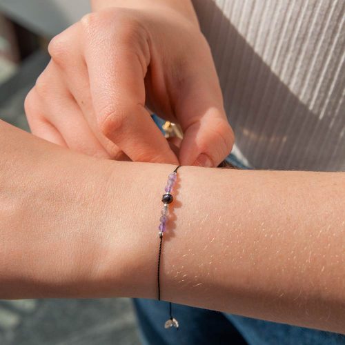 bransoletka z ametystami