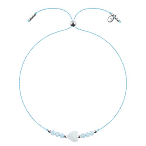 bransoletka moments serce niebieski sznurek