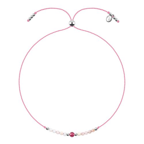 bransoletka moments rubin różowa