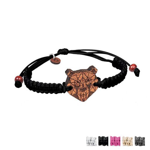 bransoletka pleciona, drewniana bransoletka